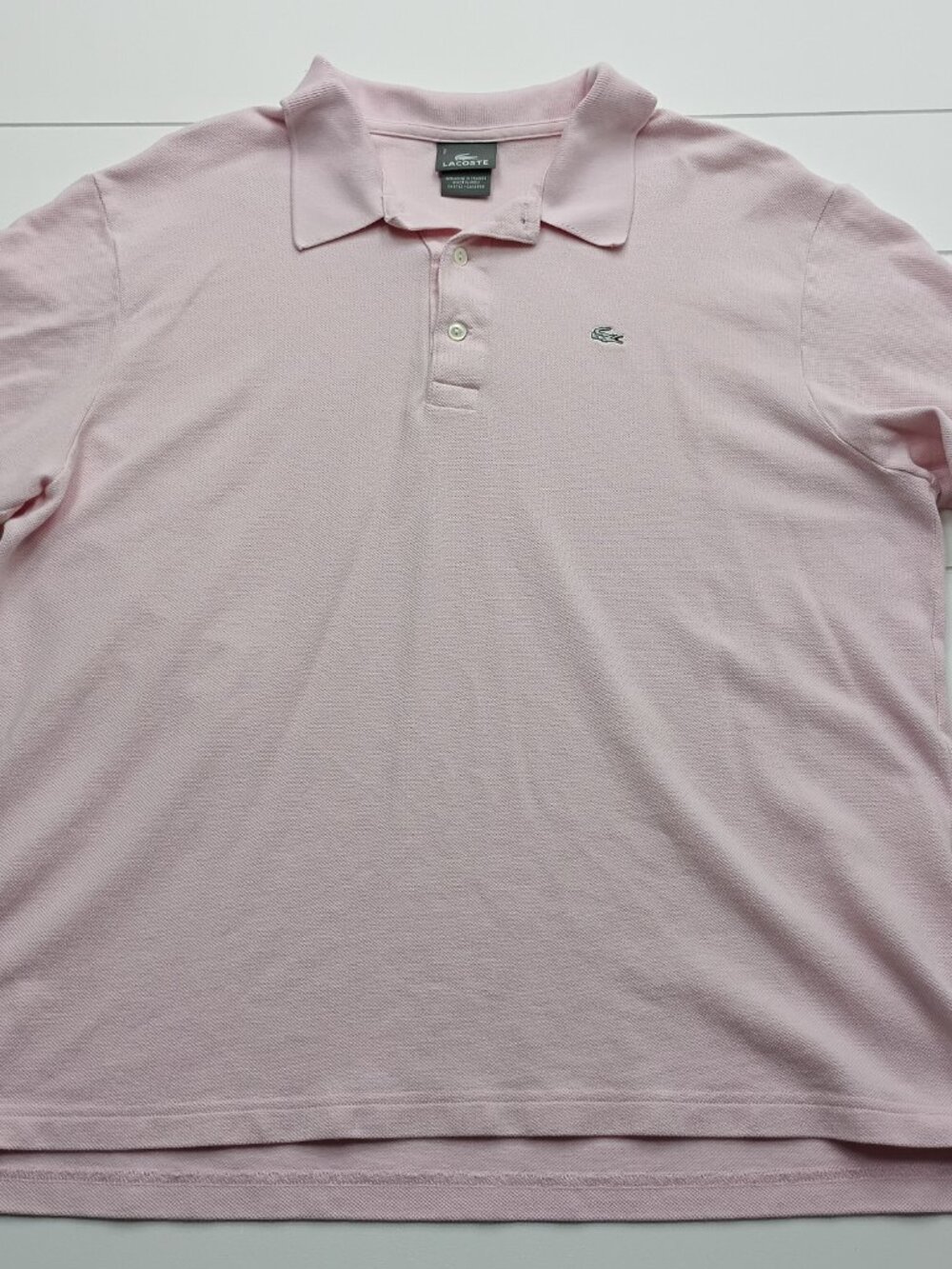 Lacoste Polo Shirt Mens 7 (XL) Light Pink Pique Cotton Classic Preppy Golf Casua - Picture 4 of 8